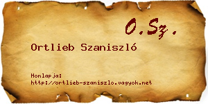 Ortlieb Szaniszló névjegykártya